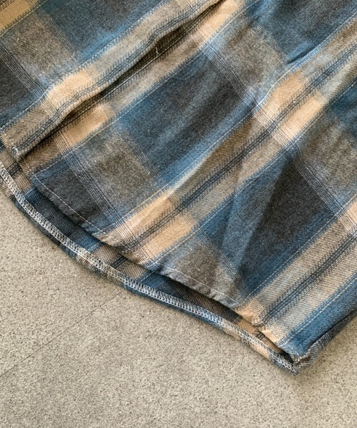 SHEPP（シープ）の「ルーズシルエット チェックシャツ 長袖 / 10色展開（シャツ/ブラウス・レディース・ブラック/アイボリー/グレー/ブルー/ブラウン/グリーン/ライトブルー/ネイビー/ベージュ/ピンク・S/M）」の15枚目の写真