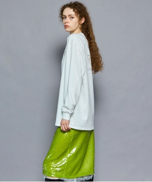 MAISON SPECIAL(メゾンスペシャル)の「UNCHAINED Long Sleeve T-shirt/UNCHAINEDロンTEE(Tシャツ/カットソー・レディース・レッド/ライトグレー/チャコールグレー/ホワイト・FREE)」の7枚目の写真
