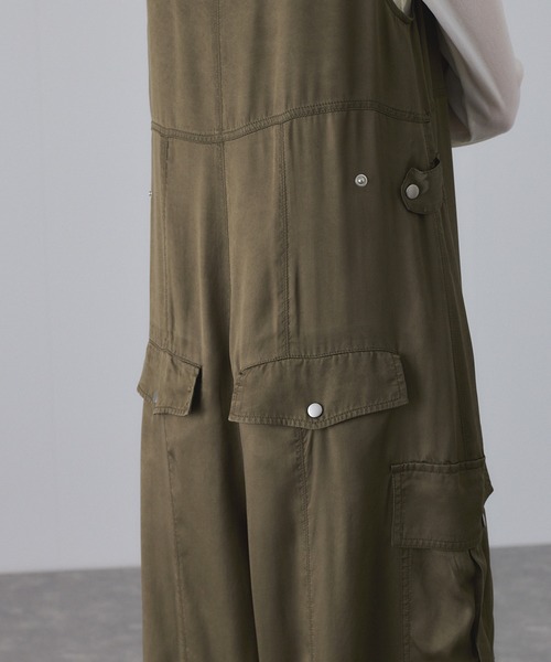 slow様アダムエロペ　クロスミリタリーオールインワン　ネイビー　新品　38 ADAM ET ROPÉ FEMME(アダム エ ロペ ファム) / ピグメントクロス