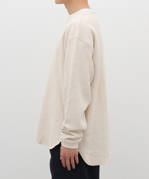 JOURNAL STANDARD J.S HOMESTEAD（ジャーナルスタンダードホームステッド）の「J.S.Homestead /  レノ メッシュ ファブリック ロンT（Tシャツ/カットソー・メンズ・マスタード/アイボリー/ブラック/ブラウン・LARGE/MEDIUM）」の16枚目の写真