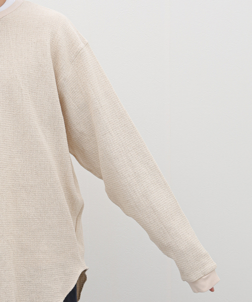 JOURNAL STANDARD J.S HOMESTEAD（ジャーナルスタンダードホームステッド）の「J.S.Homestead /  レノ メッシュ ファブリック ロンT（Tシャツ/カットソー・メンズ・マスタード/アイボリー/ブラック/ブラウン・LARGE/MEDIUM）」の20枚目の写真