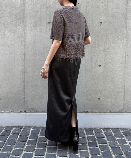 &g'aime（アンジェム）の「【&g'aime】ループMIX配色ニット　Loop Blend Color Knit（ニット/セーター・レディース・ブラック/モカ/ホワイト・FREE）」の13枚目の写真