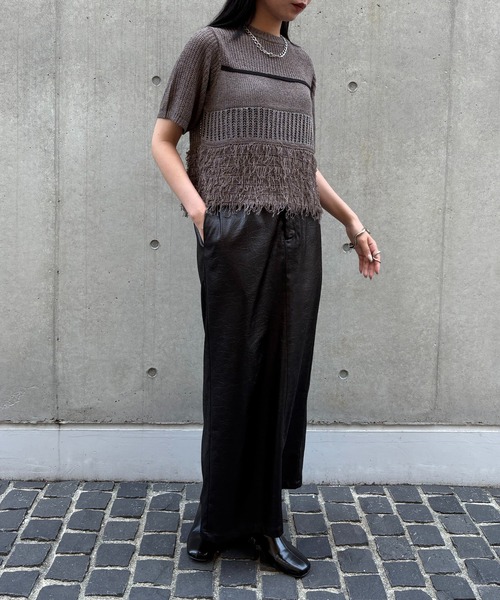 &g'aime（アンジェム）の「【&g'aime】ループMIX配色ニット　Loop Blend Color Knit（ニット/セーター・レディース・ブラック/モカ/ホワイト・FREE）」の11枚目の写真