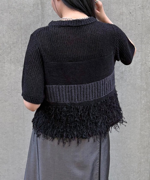 &g'aime（アンジェム）の「【&g'aime】ループMIX配色ニット　Loop Blend Color Knit（ニット/セーター・レディース・ブラック/モカ/ホワイト・FREE）」の20枚目の写真