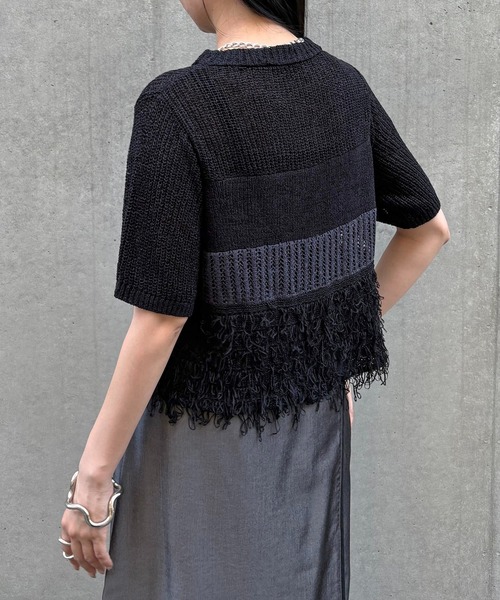 &g'aime（アンジェム）の「【&g'aime】ループMIX配色ニット　Loop Blend Color Knit（ニット/セーター・レディース・ブラック/モカ/ホワイト・FREE）」の21枚目の写真