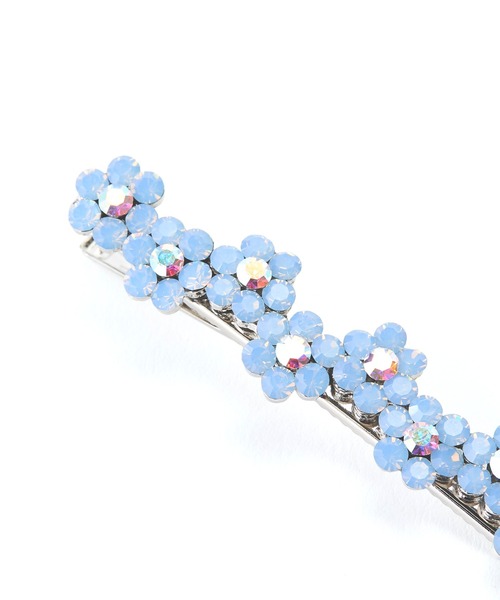 Casselini（キャセリーニ）の「Casselini(キャセリーニ)フラワービジューバレッタ（バレッタ/ヘアクリップ・レディース・ブラック/ブルー/ホワイト/ピンク・FREE）」の9枚目の写真