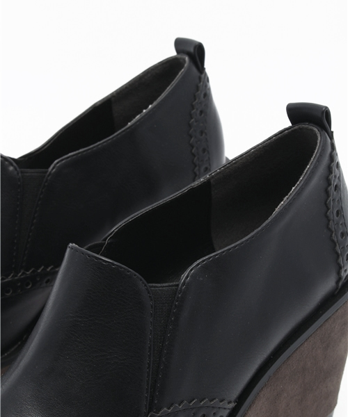 Heather(ヘザー)の「ウイングチップブーティー 707844(ブーティ・レディース・レッド系その他/ブラック・LARGE/MEDIUM)」の7枚目の写真
