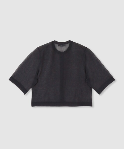 allureville（アルアバイル）の「ハーフスリーブシアークルーカーディガン（カーディガン/ボレロ・レディース・ブラウン/チャコールグレー/レッド・2）」の12枚目の写真