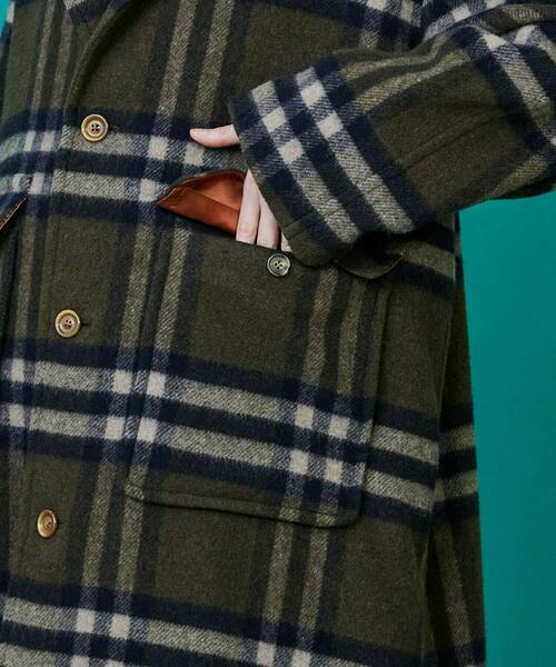 FRAPBOIS（フラボア）の「モッサコート（チェスターコート・レディース・カーキ/ブラック・1/2）」の6枚目の写真