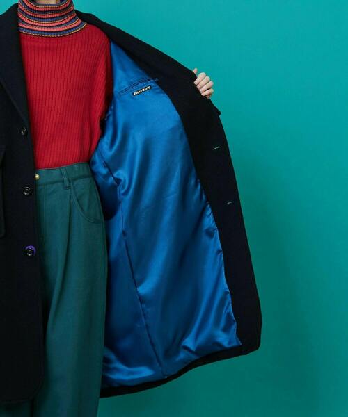 FRAPBOIS（フラボア）の「モッサコート（チェスターコート・レディース・カーキ/ブラック・1/2）」の19枚目の写真