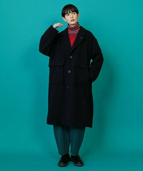 明日11/24まで値下げ【美品】FRAPBOIS コート FRAPBOIS（フラボア） コート 0 ネイビー レディース : ZOZOTOWN Yahoo