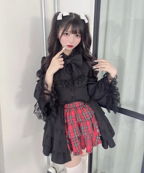 Jamie エーエヌケー(ジェイミーエーエヌケー)の「お姫様ブラウス(シャツ/ブラウス・レディース・ブラック/レッド/A・M)」の13枚目の写真