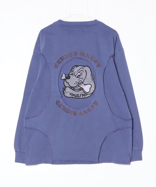 GALFY（ガルフィー）の「【GALFY/ガルフィー】穴の向こうにわんちゃんロンTee（Tシャツ/カットソー・メンズ・パープル/レッド/スミクロ・XL/L/M）」の19枚目の写真