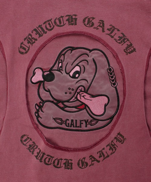 GALFY（ガルフィー）の「【GALFY/ガルフィー】穴の向こうにわんちゃんロンTee（Tシャツ/カットソー・メンズ・パープル/レッド/スミクロ・XL/L/M）」の13枚目の写真