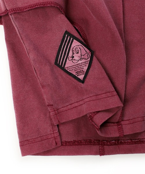 GALFY（ガルフィー）の「【GALFY/ガルフィー】穴の向こうにわんちゃんロンTee（Tシャツ/カットソー・メンズ・パープル/レッド/スミクロ・XL/L/M）」の12枚目の写真