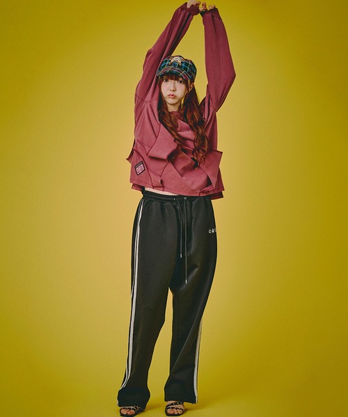 GALFY（ガルフィー）の「【GALFY/ガルフィー】穴の向こうにわんちゃんロンTee（Tシャツ/カットソー・メンズ・パープル/レッド/スミクロ・XL/L/M）」の17枚目の写真