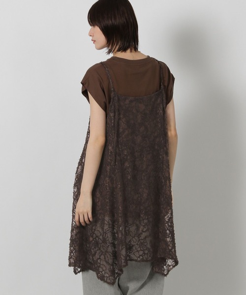 LAKOLE（ラコレ）の「2WAY起毛レースキャミワンピース / 592584（チュニック・レディース・ブラック/ブラウン/アイボリー・FREE）」の14枚目の写真