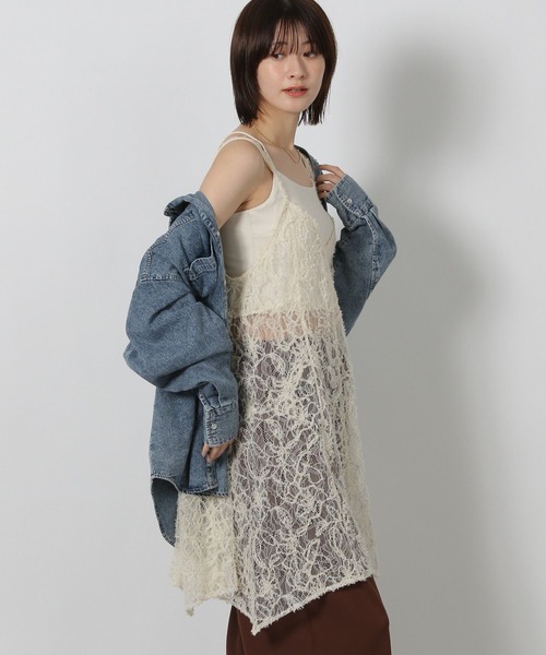 LAKOLE（ラコレ）の「2WAY起毛レースキャミワンピース / 592584（チュニック・レディース・ブラック/ブラウン/アイボリー・FREE）」の16枚目の写真