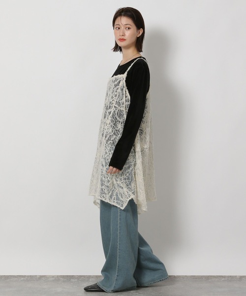 LAKOLE（ラコレ）の「2WAY起毛レースキャミワンピース / 592584（チュニック・レディース・ブラック/ブラウン/アイボリー・FREE）」の22枚目の写真