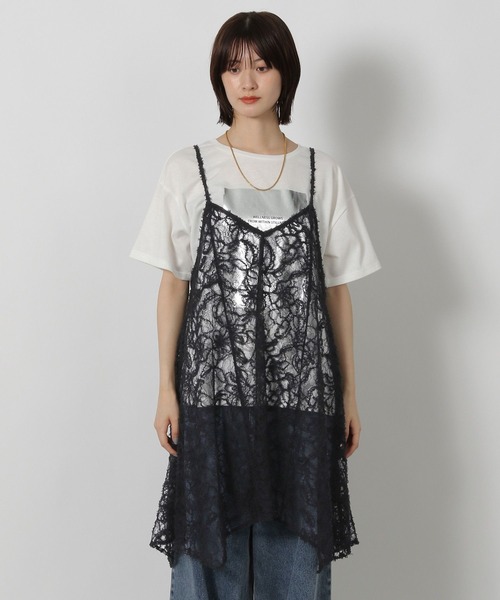 セール】2WAY起毛レースキャミワンピース / 592584（チュニック