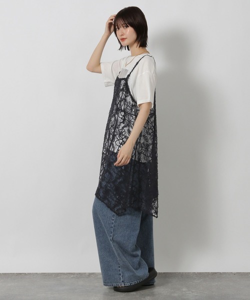 LAKOLE（ラコレ）の「2WAY起毛レースキャミワンピース / 592584（チュニック・レディース・ブラック/ブラウン/アイボリー・FREE）」の5枚目の写真