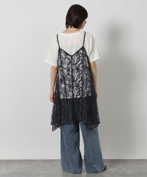 LAKOLE（ラコレ）の「2WAY起毛レースキャミワンピース / 592584（チュニック・レディース・ブラック/ブラウン/アイボリー・FREE）」の6枚目の写真