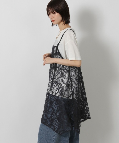 LAKOLE（ラコレ）の「2WAY起毛レースキャミワンピース / 592584（チュニック・レディース・ブラック/ブラウン/アイボリー・FREE）」の8枚目の写真