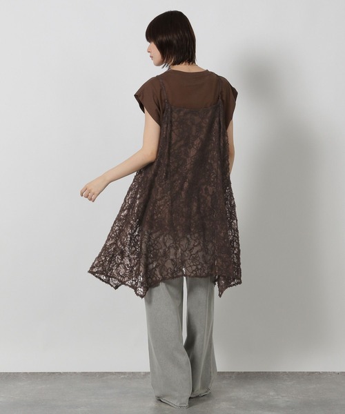 LAKOLE（ラコレ）の「2WAY起毛レースキャミワンピース / 592584（チュニック・レディース・ブラック/ブラウン/アイボリー・FREE）」の12枚目の写真