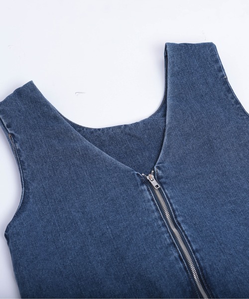 AMELY（エミリー）の「前後2WAY撥水orデニムサロペット（サロペット/オーバーオール・レディース・ブルー系1/モカ/ブラック/ブルー系2/チャコール/カーキ・C/L/M）」の20枚目の写真