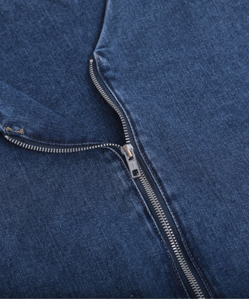 AMELY（エミリー）の「前後2WAY撥水orデニムサロペット（サロペット/オーバーオール・レディース・ブルー系1/モカ/ブラック/ブルー系2/チャコール/カーキ・C/L/M）」の21枚目の写真