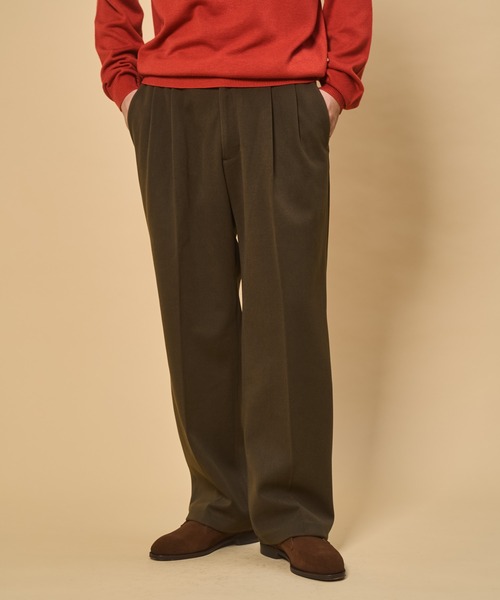 2tuck Peachskin Slacks / ツータックピーチスキンスラックス