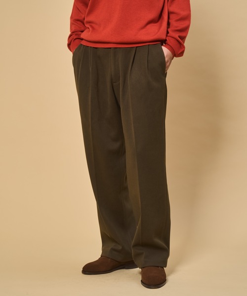 2tuck Peachskin Slacks / ツータックピーチスキンスラックス