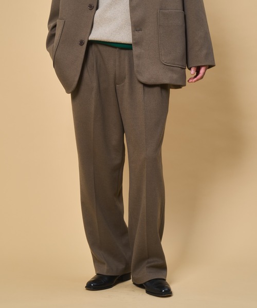 【美品】MARNI ストレートスラックス サイズ48 ブラウン 2tuck Peachskin Slacks / ツータックピーチスキンスラックス