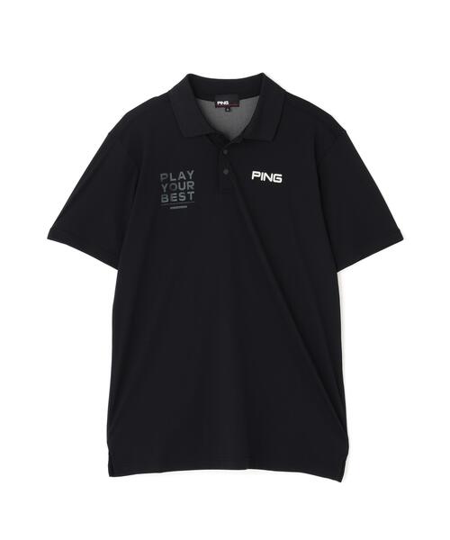 【ブラック】サライテック半袖ポロシャツ <EARLY AUTUMN> (MENS) セール】【PING APPAREL】サライテック半袖ポロシャツ ＜EARLY AUTUMN
