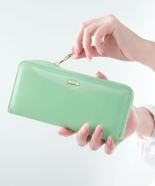 BARCOS/バルコス】パテントレザーラウンド型長財布（財布）｜BARCOS