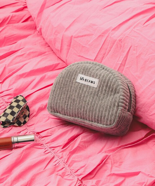 bpr BEAMS（ビーピーアール ビームス ）の「ワイドコーデュロイ ポーチ（ポーチ・レディース・サックスブルー/グレー/ネイビー/ピンク/ブラウン・ONE SIZE）」の2枚目の写真