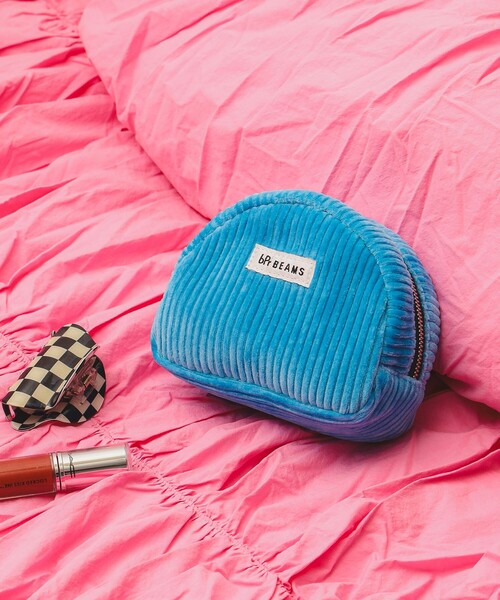 bpr BEAMS（ビーピーアール ビームス ）の「ワイドコーデュロイ ポーチ（ポーチ・レディース・サックスブルー/グレー/ネイビー/ピンク/ブラウン・ONE SIZE）」の4枚目の写真