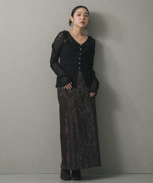 セール】フロントボタンレースカーディガン（カーディガン/ボレロ