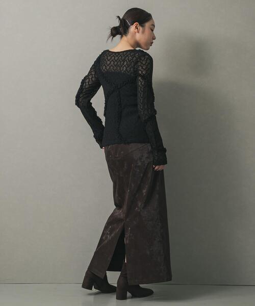 SENSE OF PLACE by URBAN RESEARCH（センスオブプレイスバイアーバンリサーチ）の「フロントボタンレースカーディガン（カーディガン/ボレロ・レディース・ベージュ/ブラウン/ブラック/アイボリー・ONE）」の11枚目の写真