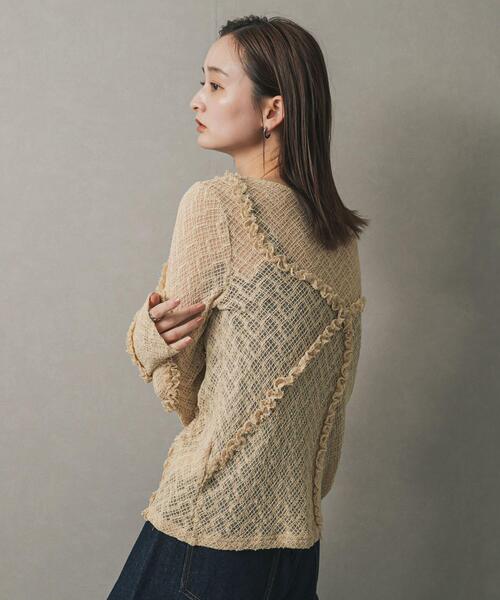 SENSE OF PLACE by URBAN RESEARCH（センスオブプレイスバイアーバンリサーチ）の「フロントボタンレースカーディガン（カーディガン/ボレロ・レディース・ベージュ/ブラウン/ブラック/アイボリー・ONE）」の17枚目の写真