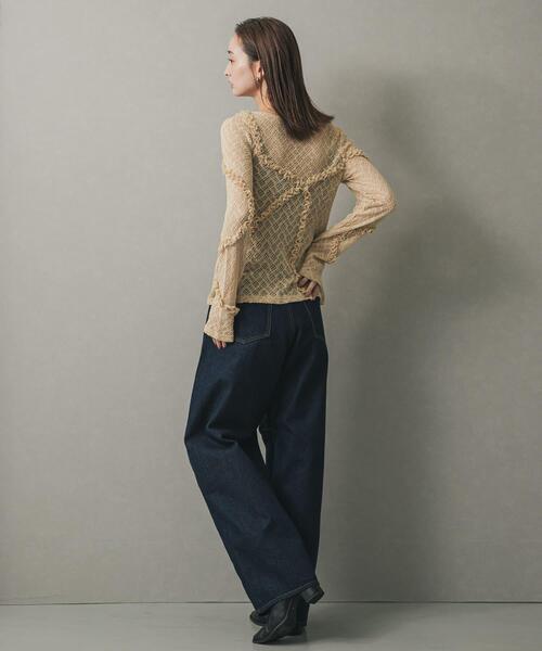 SENSE OF PLACE by URBAN RESEARCH（センスオブプレイスバイアーバンリサーチ）の「フロントボタンレースカーディガン（カーディガン/ボレロ・レディース・ベージュ/ブラウン/ブラック/アイボリー・ONE）」の20枚目の写真