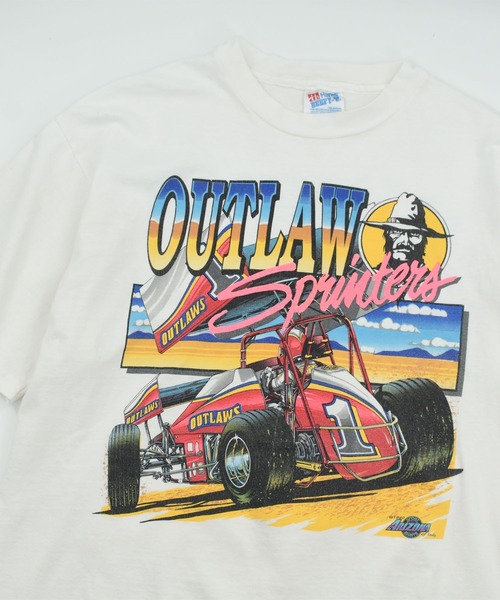 HANES(ヘインズ)の「【USED】90’s Hanes “OUTLAW Sprintcars” レーシング Tシャツ(Tシャツ/カットソー・メンズ・ホワイト・LARGE)」の13枚目の写真