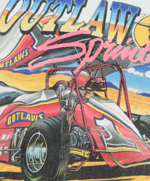 HANES(ヘインズ)の「【USED】90’s Hanes “OUTLAW Sprintcars” レーシング Tシャツ(Tシャツ/カットソー・メンズ・ホワイト・LARGE)」の12枚目の写真