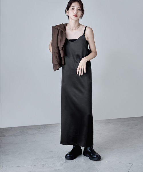 サテンキャミワンピース（ワンピース）｜etoll.（エトル）の