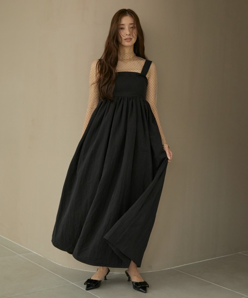 ACYM（アシーム）の「ドットシアーハイネックブラウス（シャツ/ブラウス・レディース・ブラック/ベージュ・FREE）」の7枚目の写真