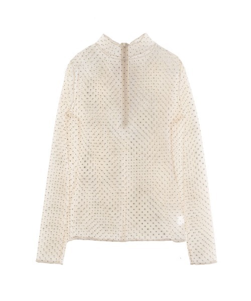 ACYM（アシーム）の「ドットシアーハイネックブラウス（シャツ/ブラウス・レディース・ブラック/ベージュ・FREE）」の20枚目の写真