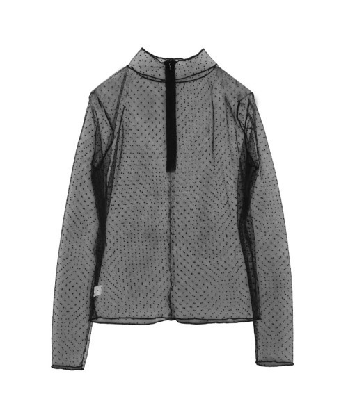 ACYM（アシーム）の「ドットシアーハイネックブラウス（シャツ/ブラウス・レディース・ブラック/ベージュ・FREE）」の21枚目の写真