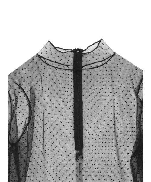 ACYM（アシーム）の「ドットシアーハイネックブラウス（シャツ/ブラウス・レディース・ブラック/ベージュ・FREE）」の22枚目の写真