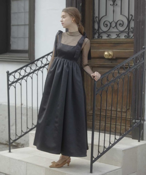 ACYM（アシーム）の「ドットシアーハイネックブラウス（シャツ/ブラウス・レディース・ブラック/ベージュ・FREE）」の11枚目の写真