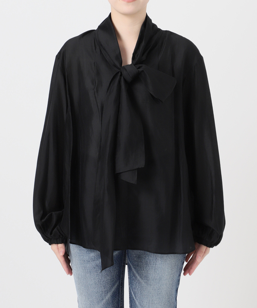 【タグ付き新品】2025★ジャーナルスタンダードレサージュ ブラウス ボウタイ シアーボウタイブラウス（シャツ／ブラウス）｜JOURNAL STANDARD L